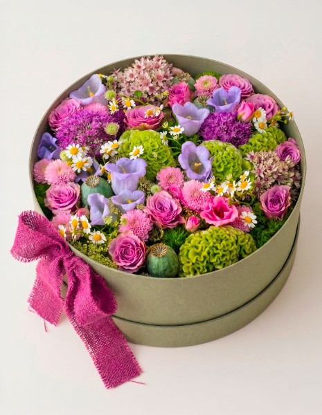 Flower box primaverile – toni lilla con effetto sorpresa