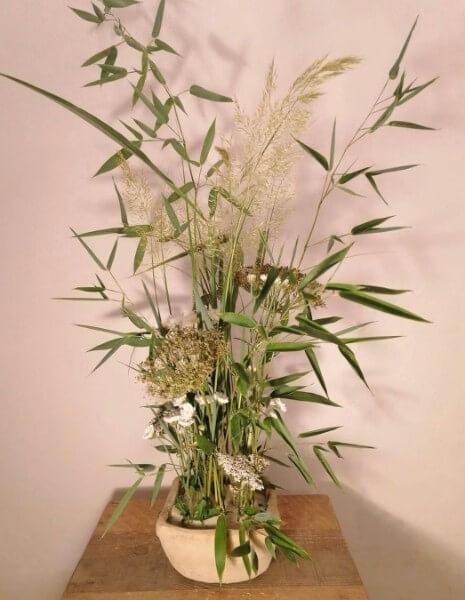 SIENA FLOWER BOX Flower box bamboo con elementi naturali essiccabili e duraturi