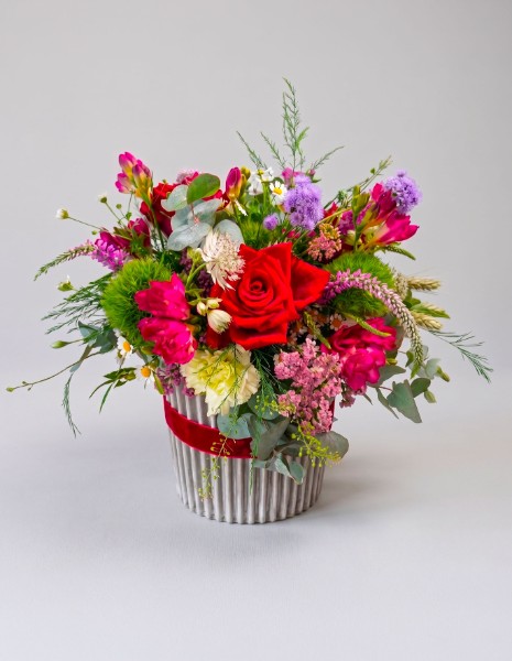 Flower box con colori vivaci