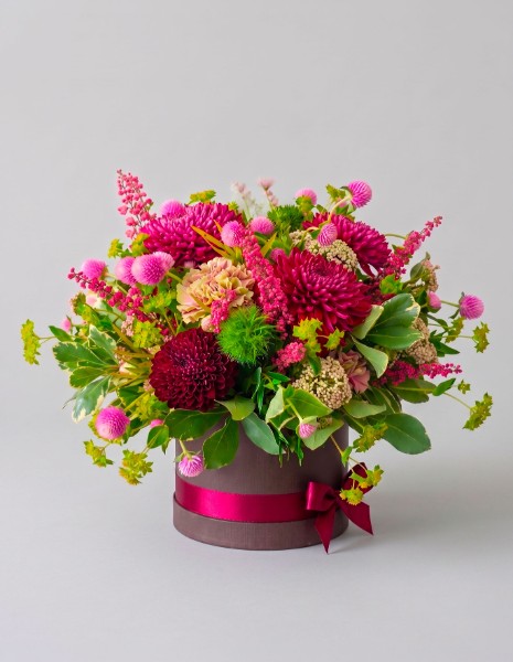 Flower box nei toni del fucsia