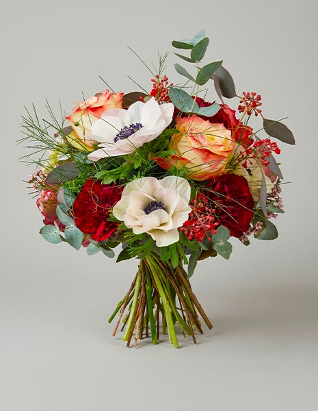 Bouquet Aurora con rose e anemoni