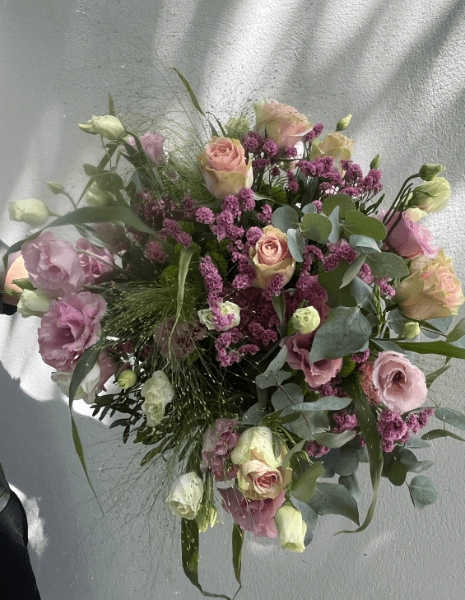 BOUQUET GIULIA | S - Lisianthus rosa, limonium fucsia e panicum