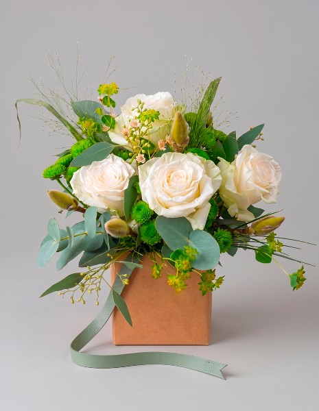 Flower box bianco e verde