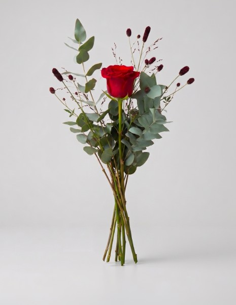 Rose rosse a stelo singolo